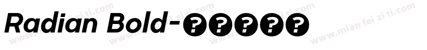 Radian Bold字体转换